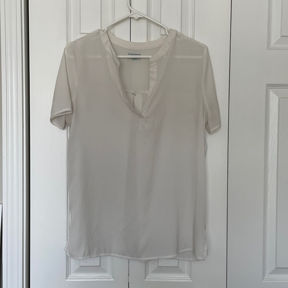Susina Short Sleeved Sheer Top Size Small